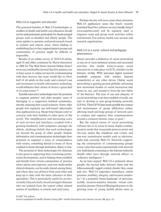 Emerging Web 2.0 Social Software