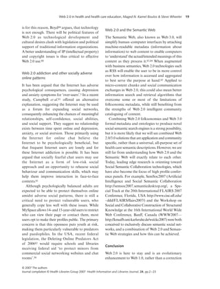 Emerging Web 2.0 Social Software