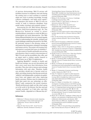 Emerging Web 2.0 Social Software