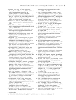 Emerging Web 2.0 Social Software