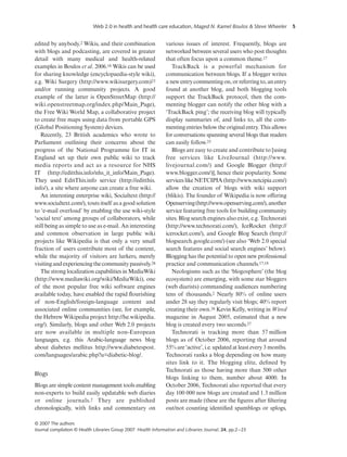 Emerging Web 2.0 Social Software