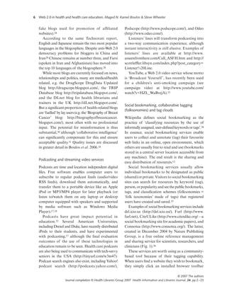 Emerging Web 2.0 Social Software