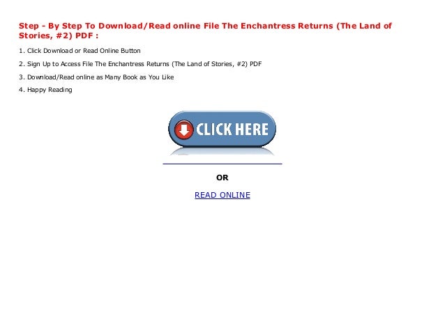 File The Enchantress Returns The Land Of Stories 2 Pdf