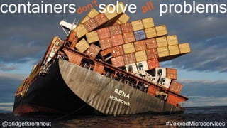 containers solve problems
@bridgetkromhout #VoxxedMicroservices
don’t
all
 
