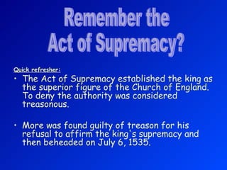 The English reformation | PPT