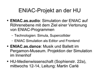 The ENIAC Simulation