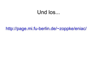 The ENIAC Simulation