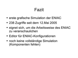The ENIAC Simulation