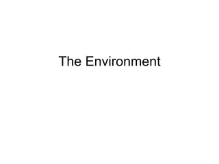 The Environment 