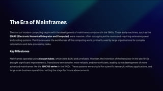 Evolution From Mainframes The Evolution of Computing: From Mainframes to Quantum Computers | PDF