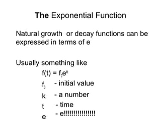 The exponential function | PPT