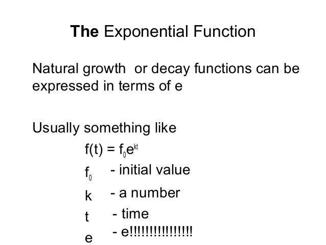 The exponential function