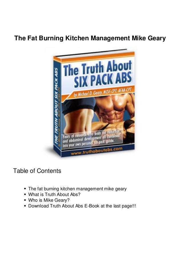 The Fat Burning Kitchen Management Mike Geary