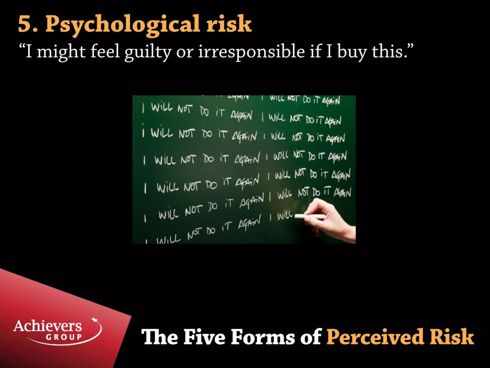 The Five Forms Of Perceived Risk Ppt The Five Forms Of Perceived Risk Ppt