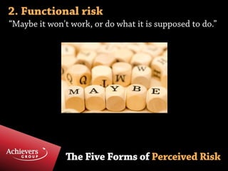 The Five Forms Of Perceived Risk Ppt The Five Forms Of Perceived Risk Ppt