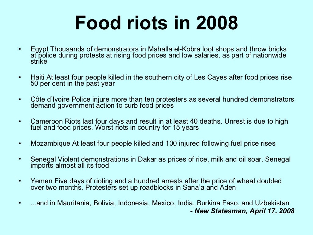 Food riots in 2008 Egypt