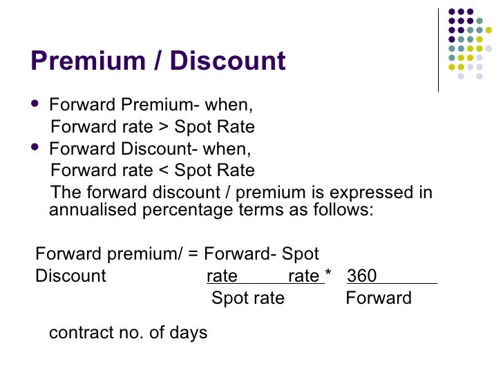 Spot market and forward market