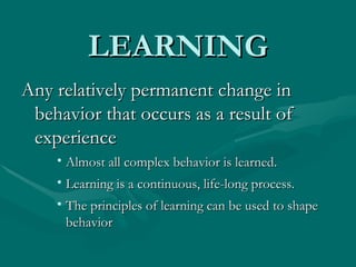 The Foundations of Individual Behavior | PPT