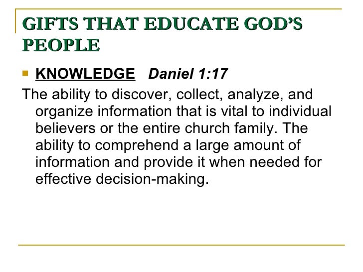 The Fruits And Gifts Of The Holy Spirit