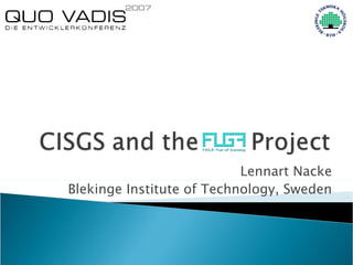 Lennart Nacke Blekinge Institute of Technology, Sweden 