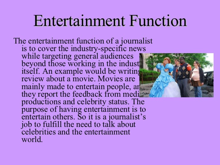 The Functions Of A Journalist