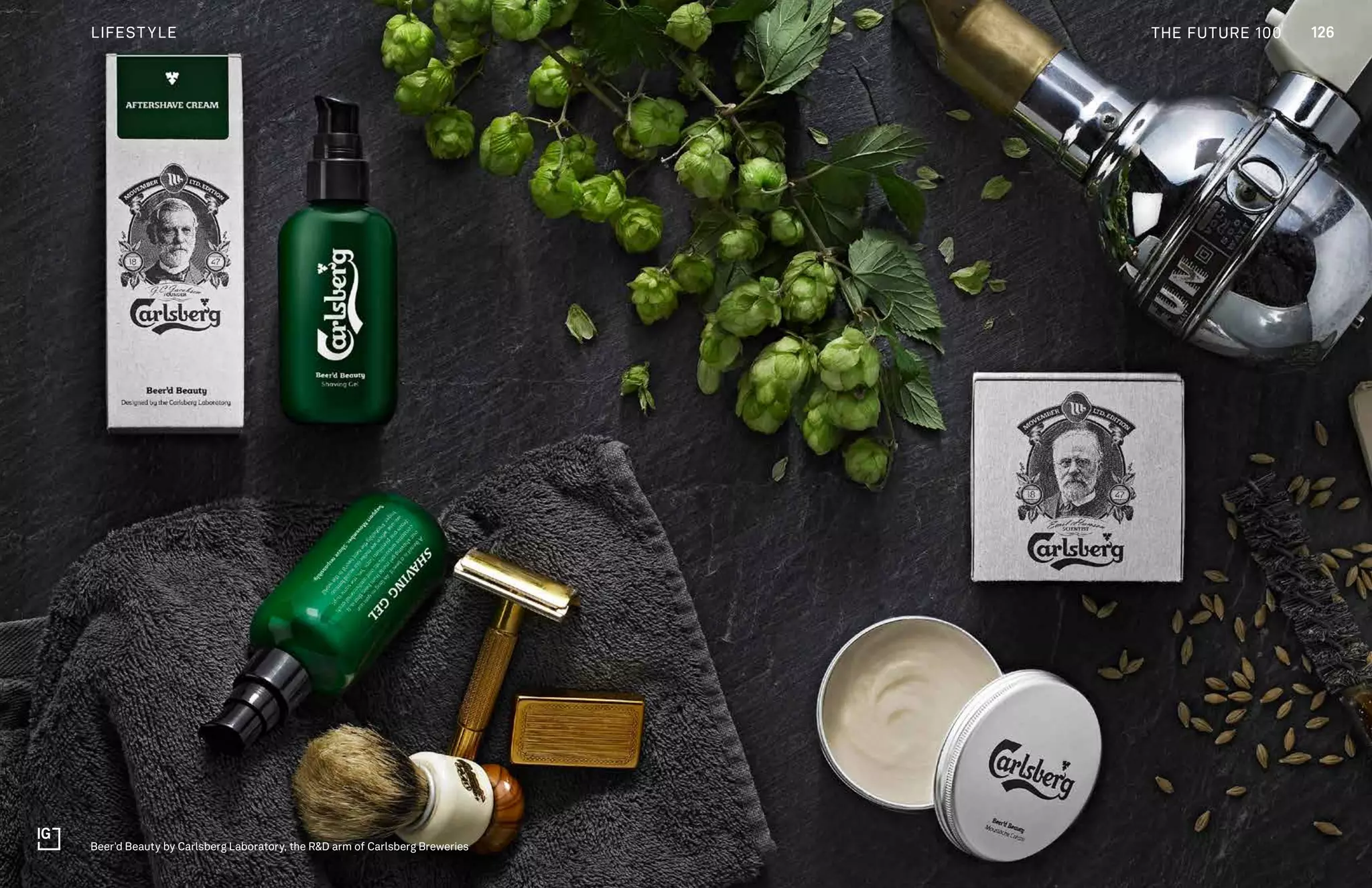 THE FUTURE 100
Beer’d Beauty by Carlsberg Laboratory, the R&D arm of Carlsberg Breweries
THE FUTURE 100 126LIFESTYLE
 