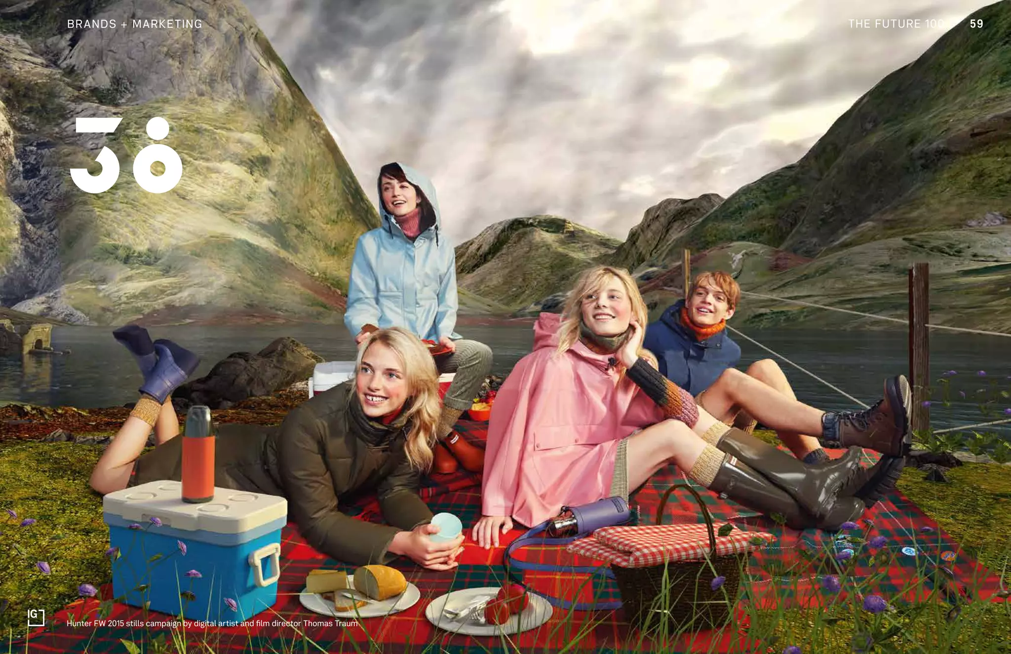 THE FUTURE 100
Hunter FW 2015 stills campaign by digital artist and film director Thomas Traum
38
59BRANDS + MARKETING THE FUTURE 100
 