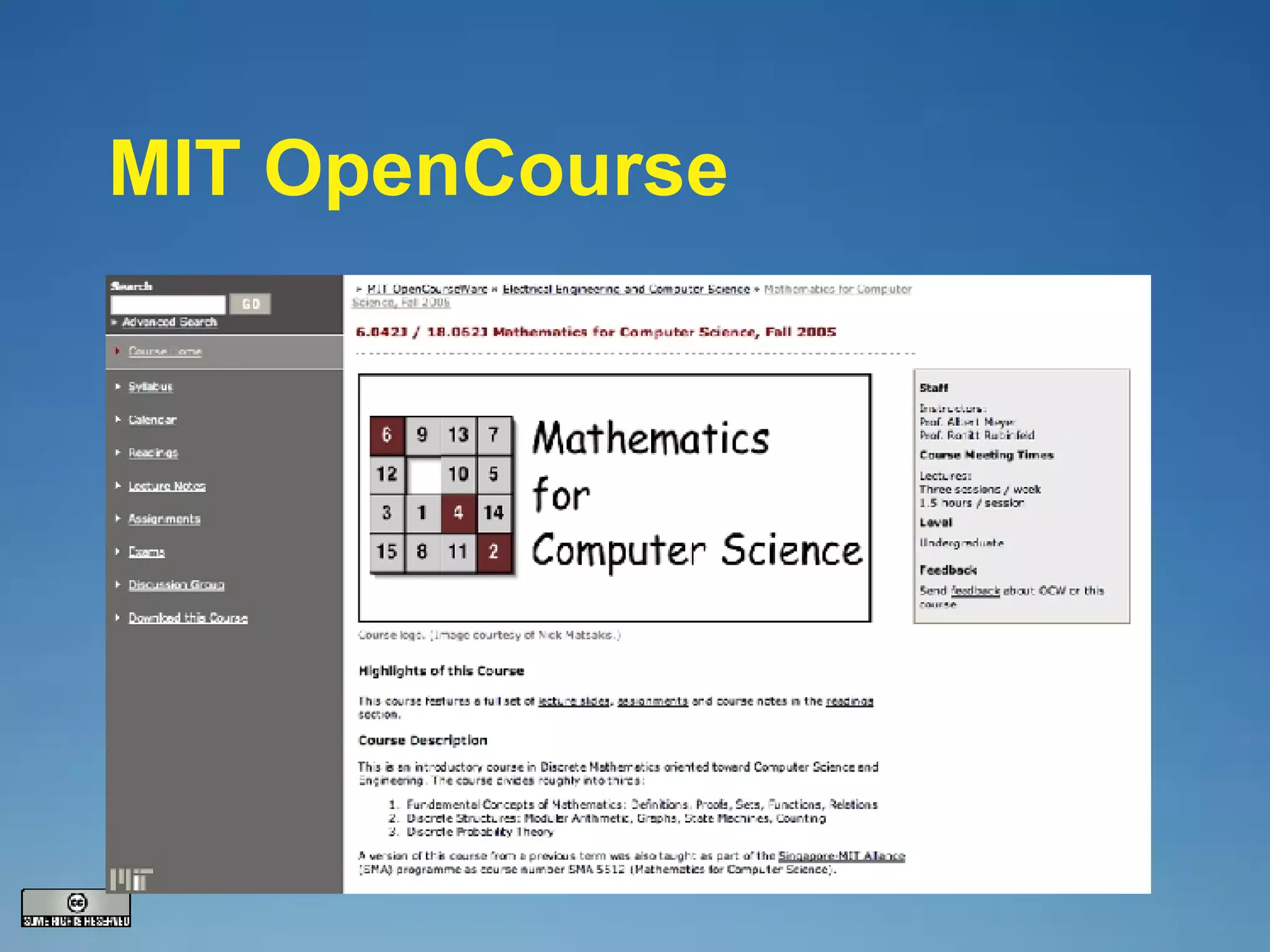 MIT OpenCourse 
