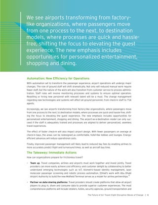 The Future of Air Travel: Eight Disruptive Waves of Change | PDF