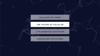 CELLULAR IOT TODAY
A FRAGMENTED ECOSYSTEM
NAVIGATING THE FUTURE
THE FUTURE OF CELLULAR
 