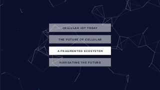 CELLULAR IOT TODAY
A FRAGMENTED ECOSYSTEM
NAVIGATING THE FUTURE
THE FUTURE OF CELLULAR
 
