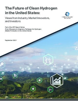 The Future of Clean Hydrogen
in the United States:
Views from Industry, Market Innovators,
and Investors
Part of the EFI Report Series
From Kilograms to Gigatons: Pathways for Hydrogen
Market Formation in the United States
September 2021
 