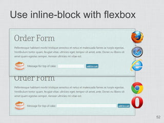 Use inline-block with flexbox




                                52
 