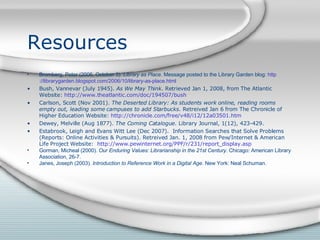 The Future of Libraries (for beginners) | PPT