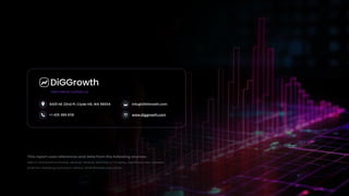 This report uses references and data from the following sources:

Web FX, Business2Community, Ascend2, Adverity, McKinsey & Company, OpenSense Labs, Datastax, 

American Marketing Association, Nielsen, Small Business Association
+1 425 389 6118
info@DiGGrowth.com
8425 NE 22nd Pl, Clyde Hill, WA 98004
www.diggrowth.com
Feel Free to Contact us
 