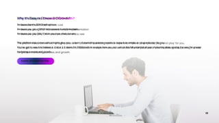 23
Because there’s ZERO upfront cos
Because you get a FREE assessment & implementatio
Because you pay ONLY once you love what you see
The platform also comes with a mighty plus one - a team of marketing science experts to make it as simple as ‘plug-and-play’ for you.
You've got to see it to believe it. Get a 1:1 demo for DiGGrowth to explore how you can unlock the full potential of your marketing data, paving the way for greater
marketing success and growth.
Why It’s Easy to Choose DiGGrowth?
Explore DiGGrowth For Free
 