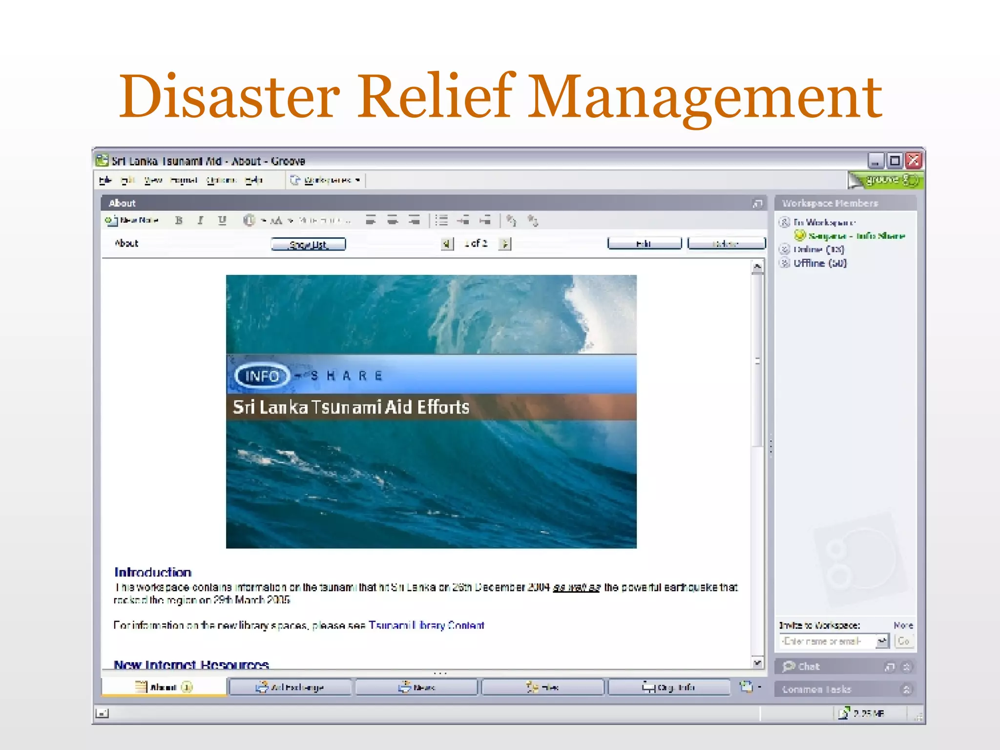 Disaster Relief Management 
