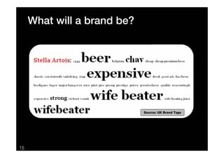 What will a brand be?




                             Source: UK Brand Tags




15
 