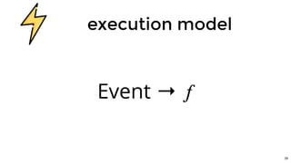 execution model
Event → 𝑓
28
 