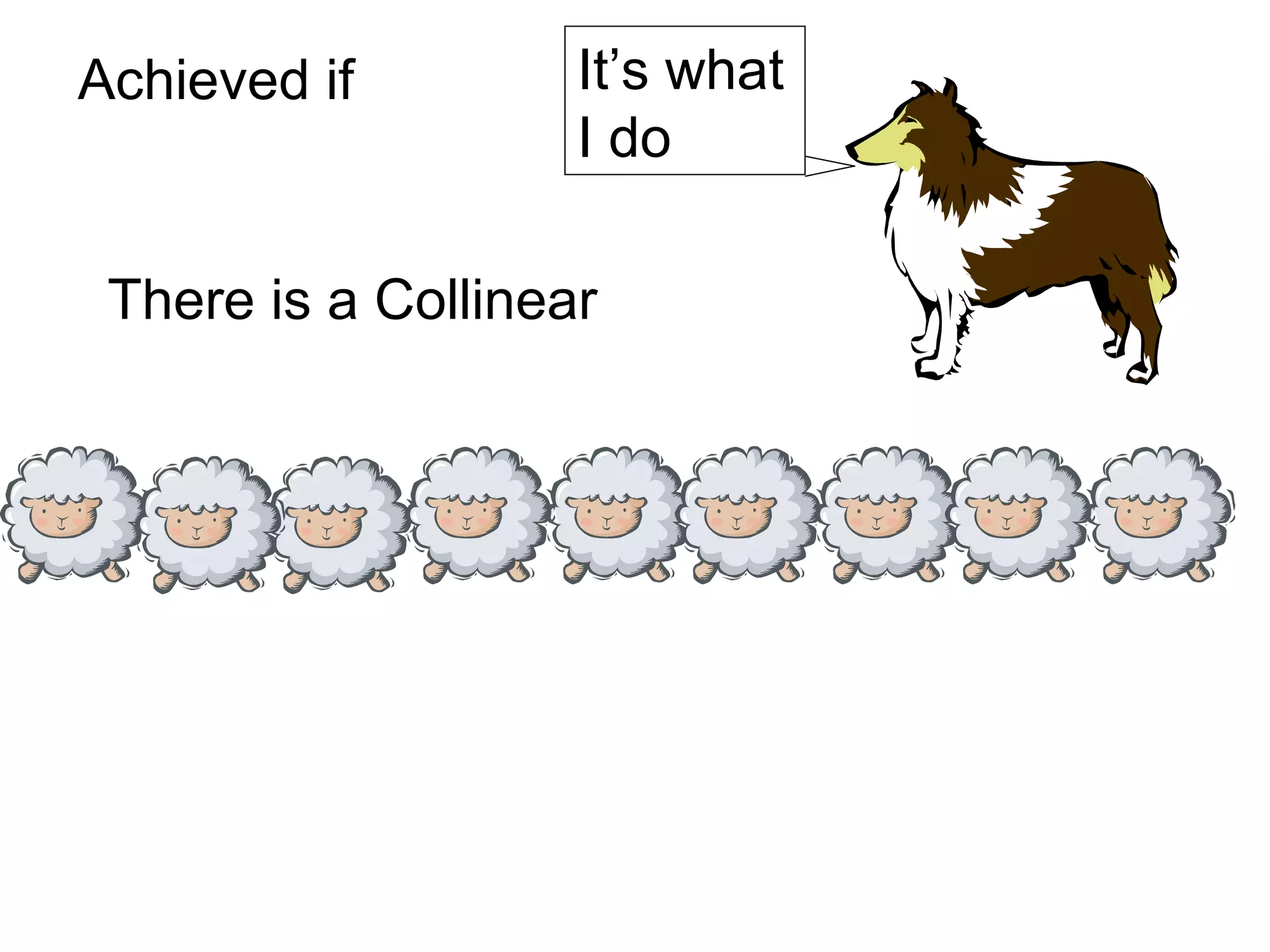 Achieved if
There is a Collinear
It’s what
I do
 