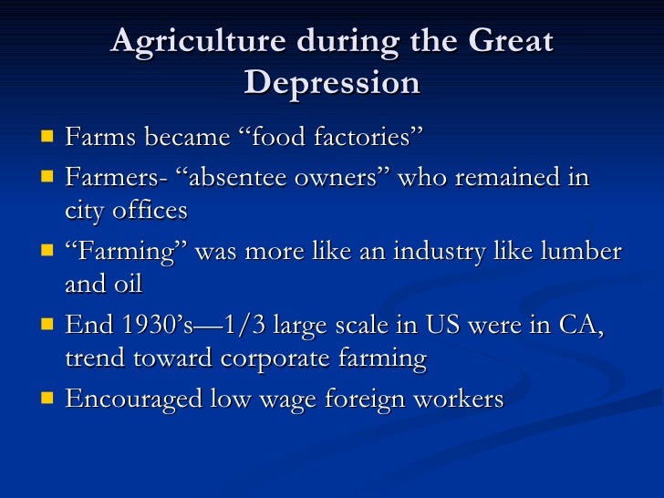The Great Depression Migrant Farm Workers And
