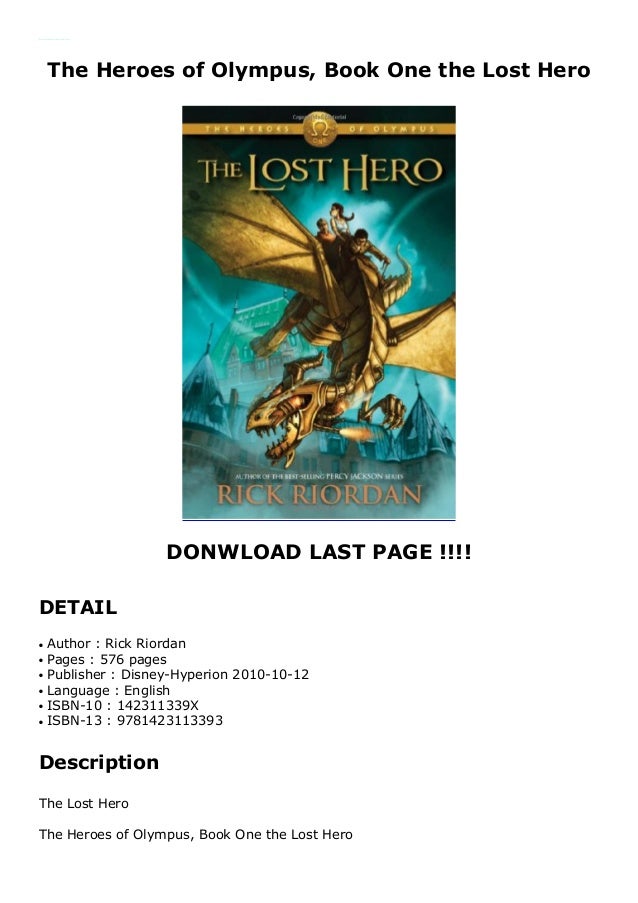 The Heroes Of Olympus Book One The Lost Hero The Heroes Of Olympus Book One The Lost Hero