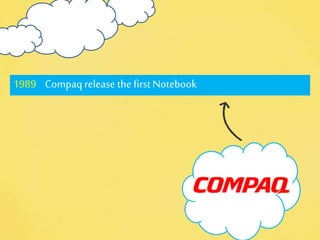 1989 Compaq release thefirst Notebook
 