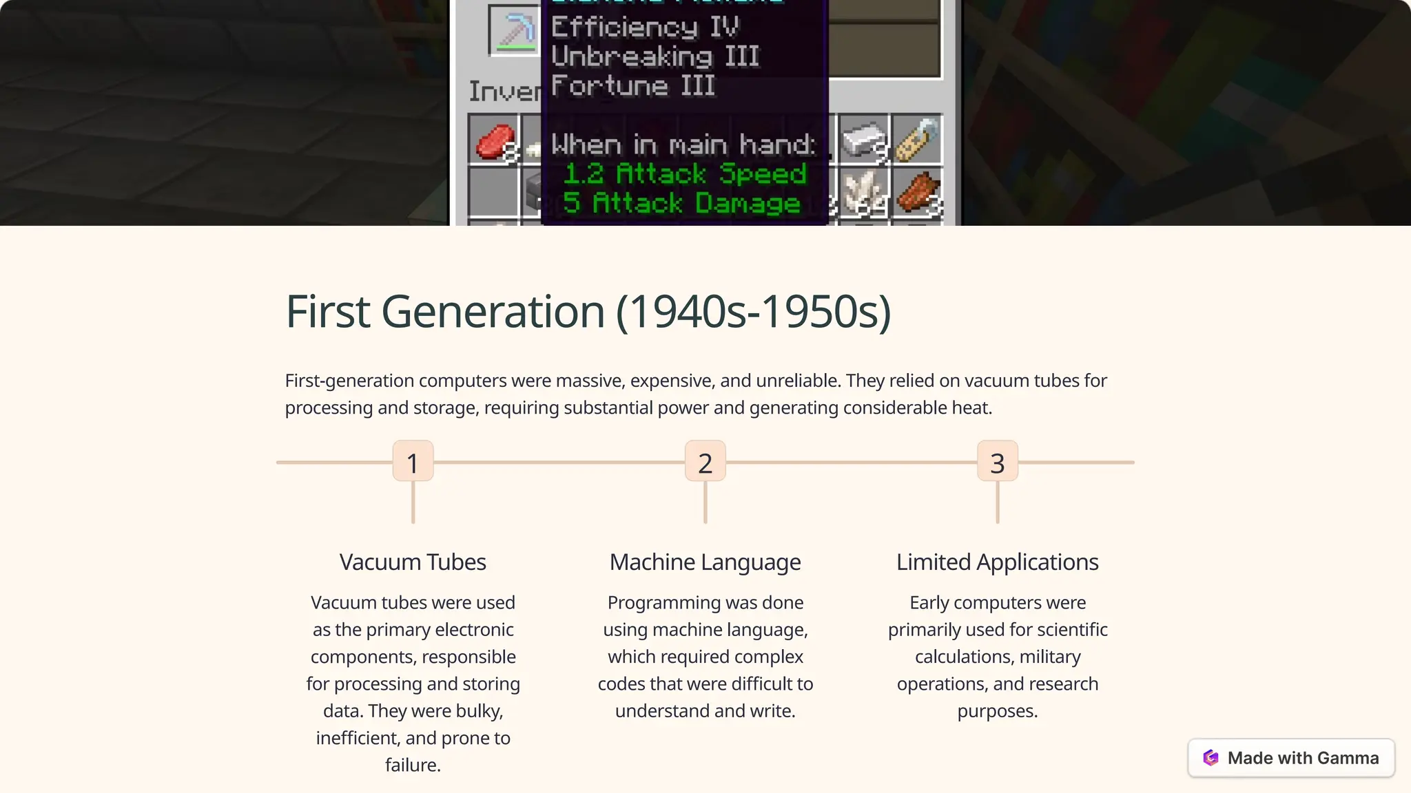 The History Of Computer Generations Pptx