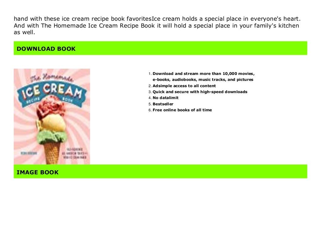 [PDF BOOK] The Homemade Ice Cream Recipe Book OldFashioned All