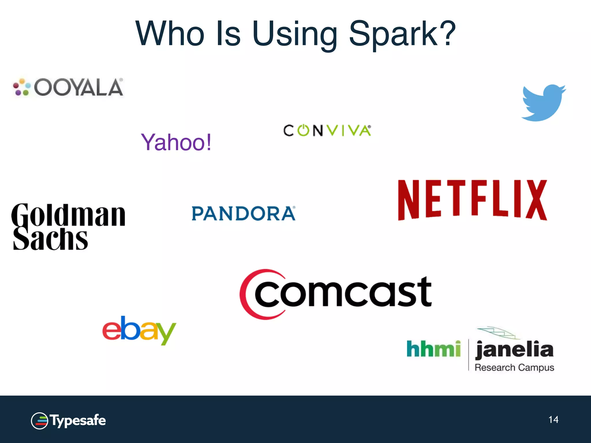 14 Yahoo! Who Is Using Spark? 