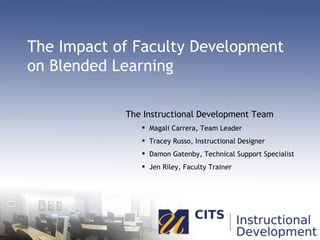 The Impact of Faculty Development on Blended Learning ,[object Object],[object Object],[object Object],[object Object],[object Object]
