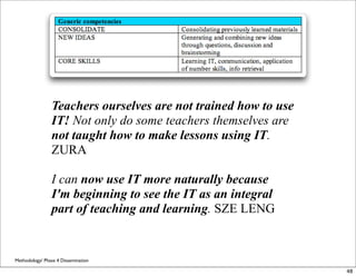 Teachers ourselves are not trained how to use
                IT! Not only do some teachers themselves are
               ...