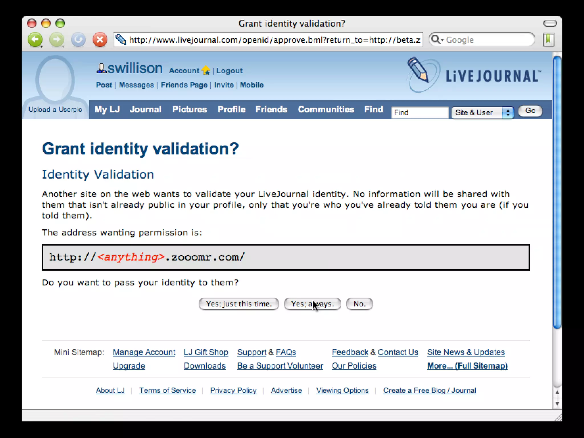 The Implications of OpenID