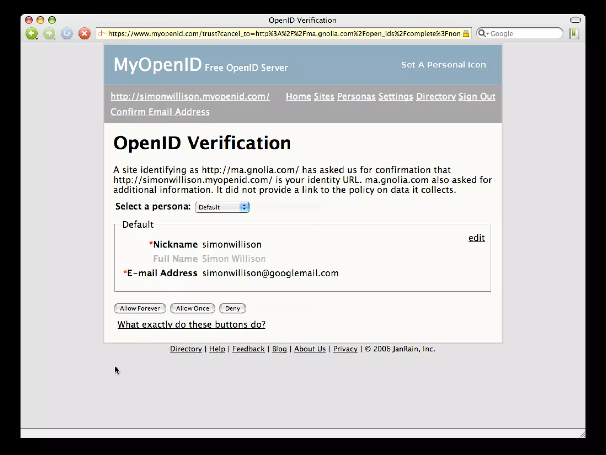 The Implications of OpenID